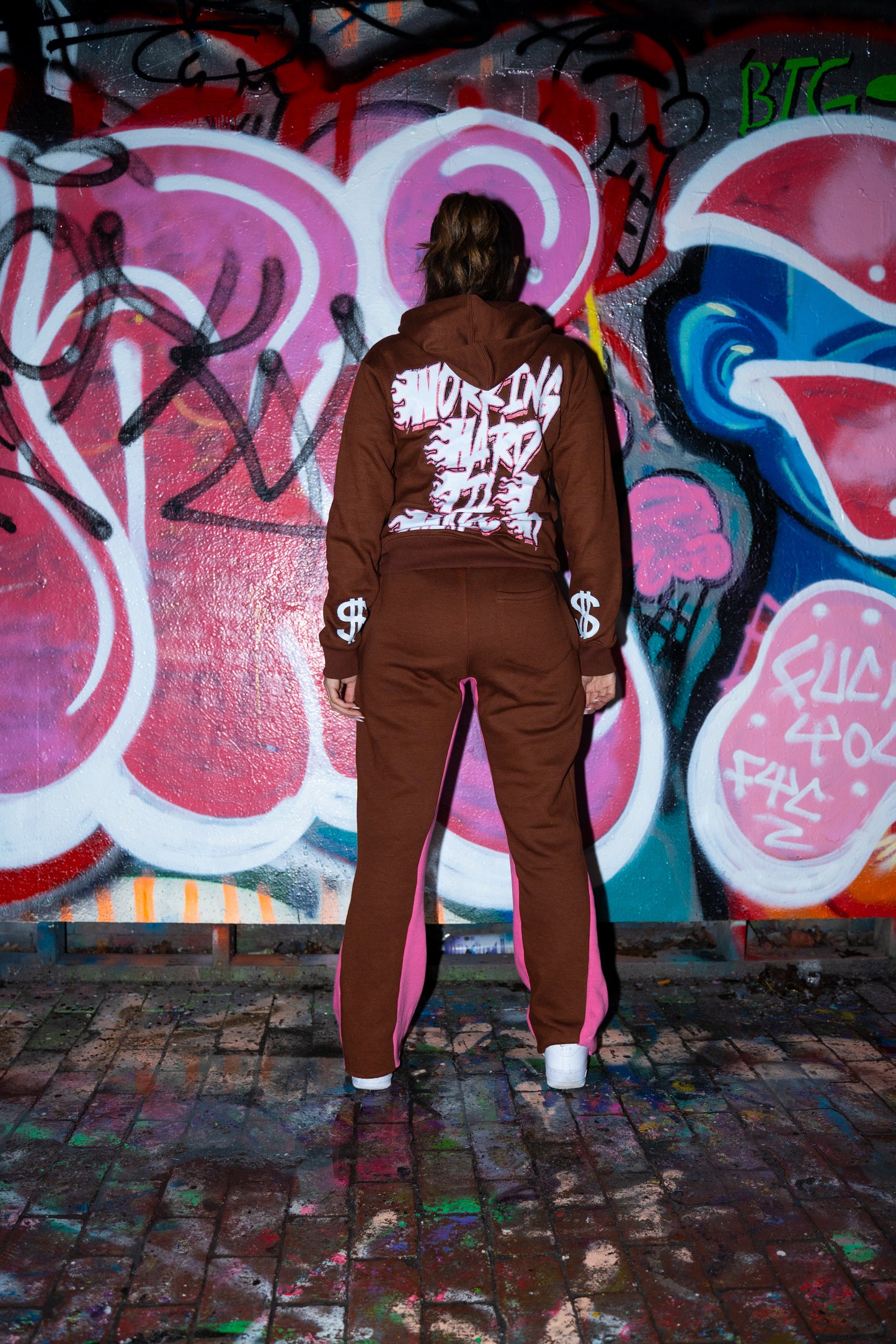 Lowlife MoneyMoves Sweatsuits Pink and Brown