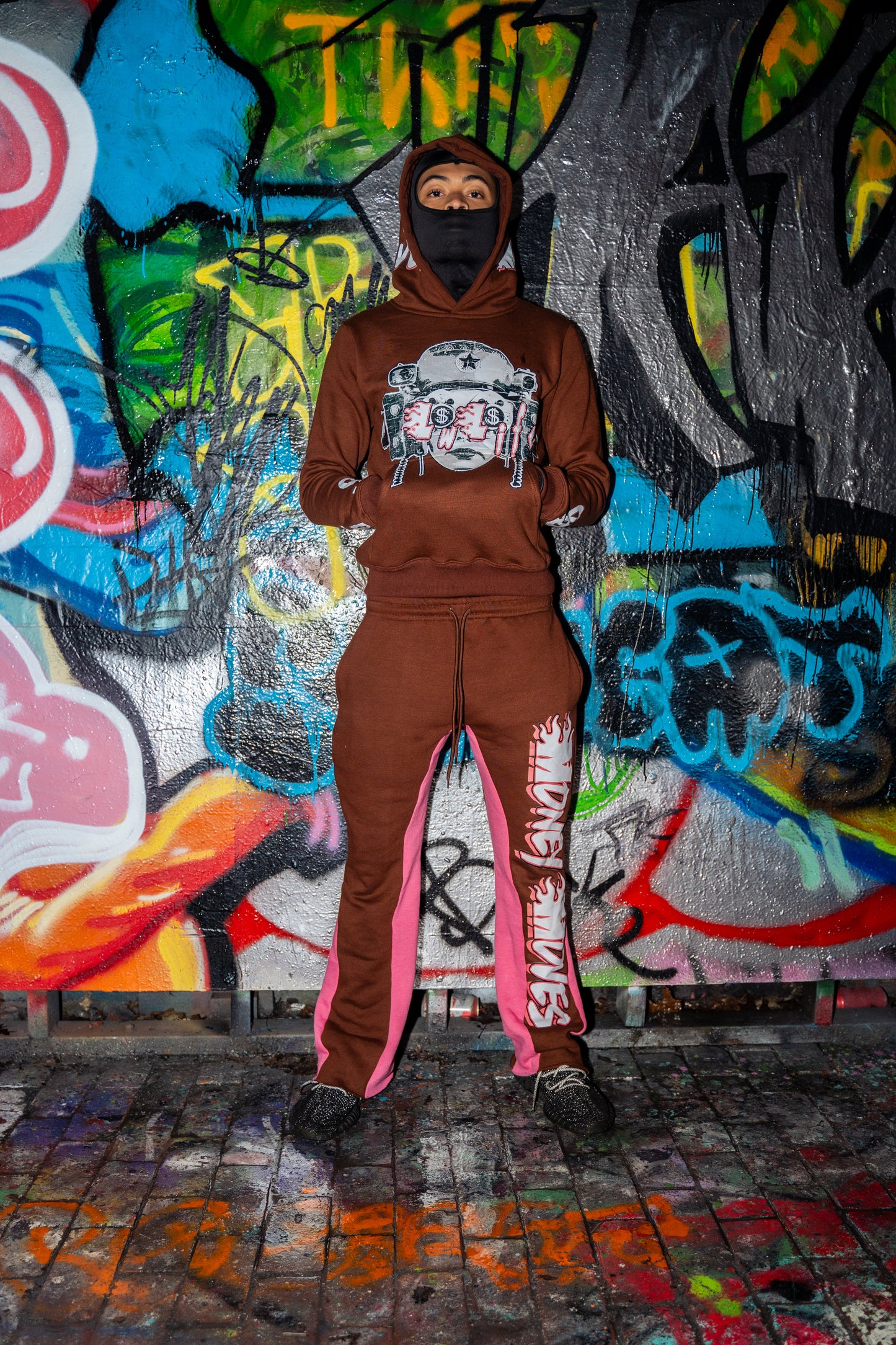 Lowlife MoneyMoves Sweatsuits Pink and Brown